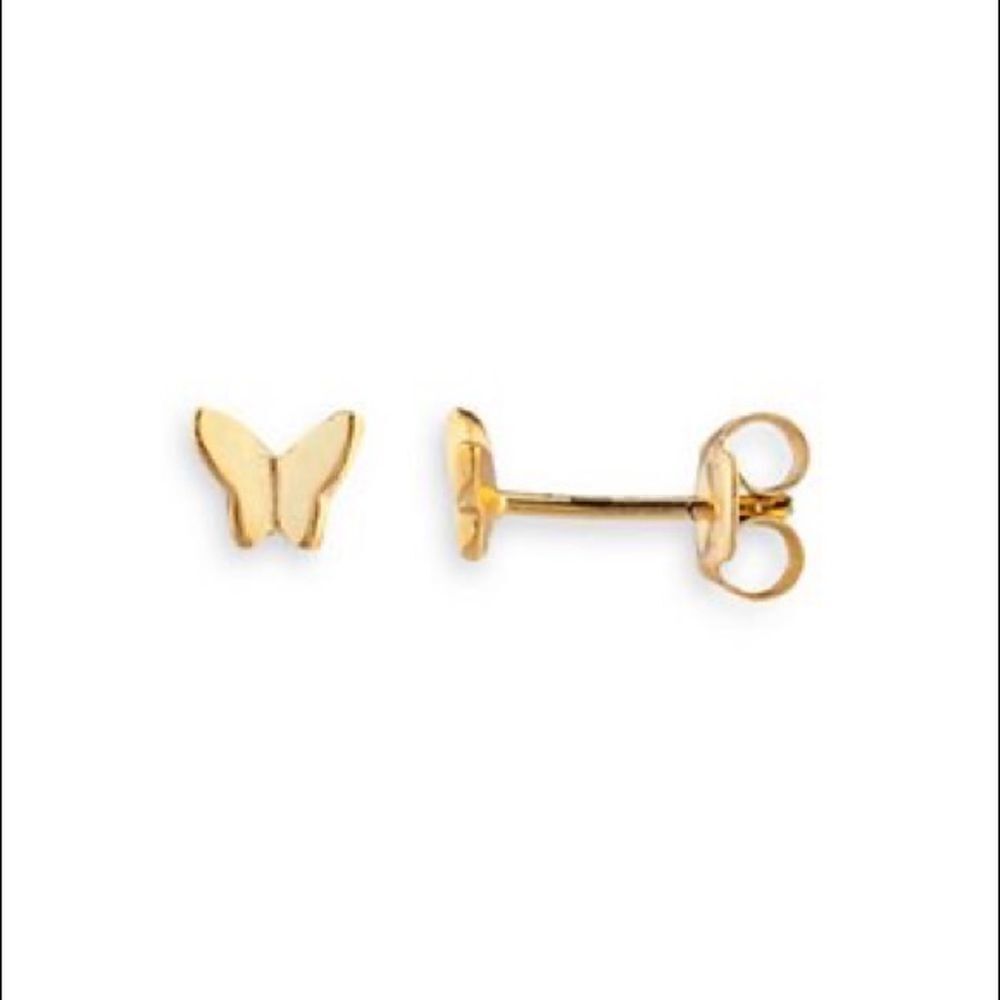 AQUA Butterfly Silhouette Stud Earrings in 18K Gold-Plating Bloomingdales NWT